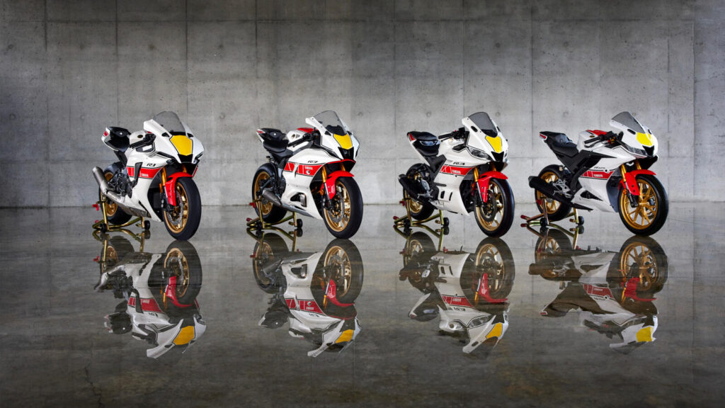 Yamaha feirer sin Grand Prix racing-historie med spesiell lakkering og grafikk på sine 2022- modeller av R-serien
