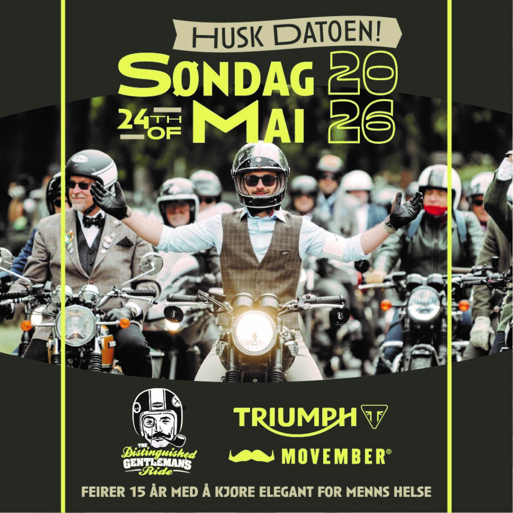 Klart for Distinguished Gentleman’s Ride søndag 24. mai